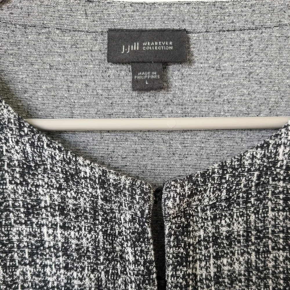J. Jill Wearever Collection Open Front Longline Knit Cardigan Workwear Office
